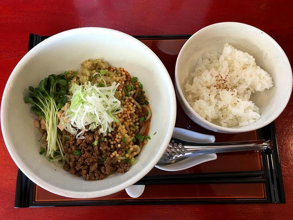 發巳汁なし担々麺 800円 ＋ 半ライス 100円