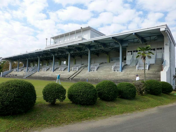 コース側から見た旧一等馬見所