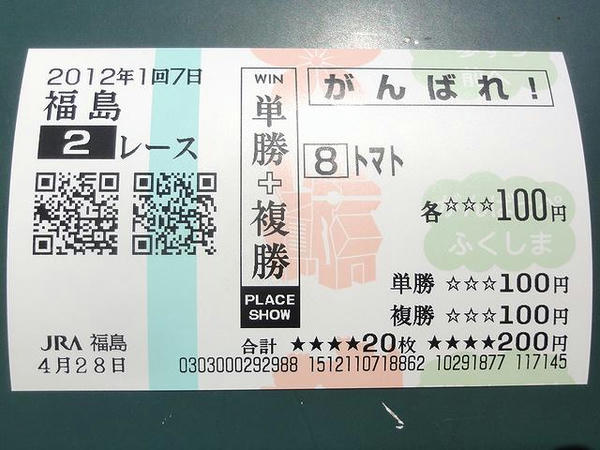 購入した馬券