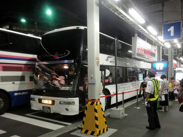 乗車したプレミアムドリーム3号