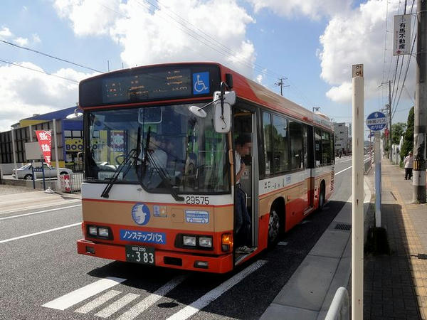 乗車した路線バス