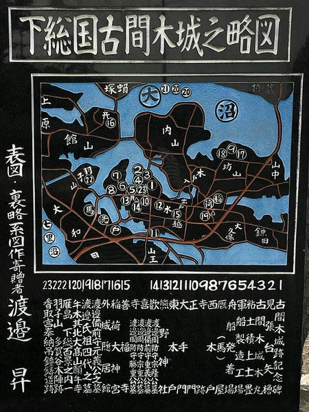 城の歴史が書かれた石碑
