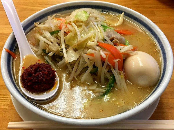 辛しみそ野菜ラーメン 820円 ＋ 味付たまご 100円