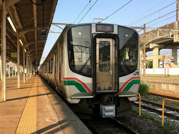 福島駅から乗車した福島行き普通列車