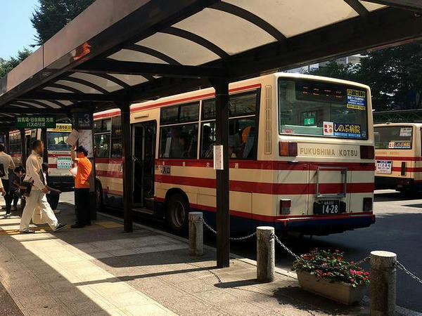 福島駅から乗車した直行バス