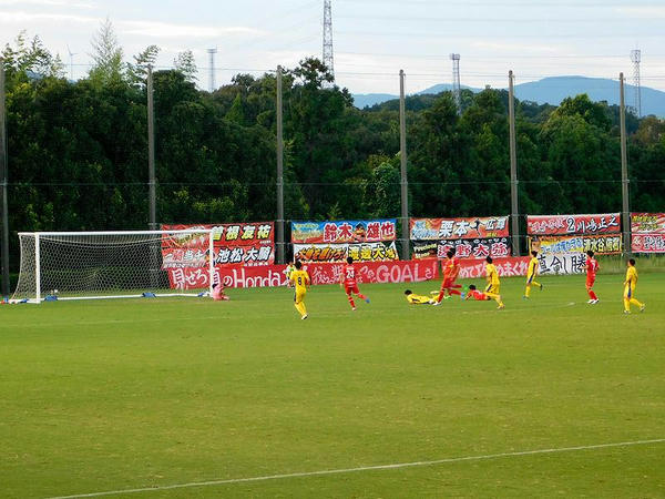 試合中の様子（前半武蔵野の得点直後）