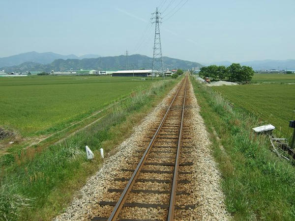 後部からの車窓風景は西鉄甘木線と当然のことながら似ていた