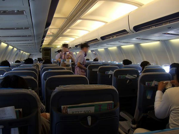 ANA867便の機内