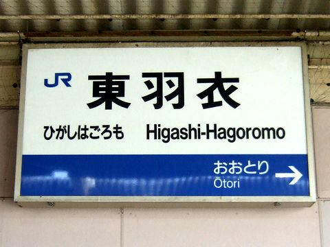 東羽衣駅の駅名標
