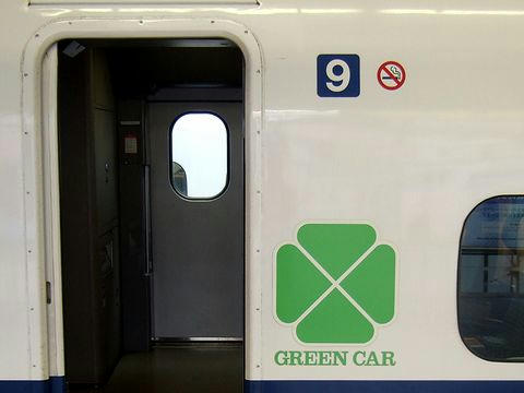 乗車した9号車入り口