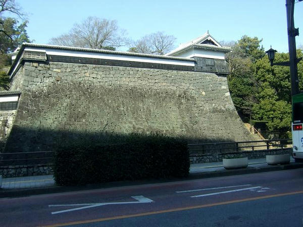 熊本城をかすめて