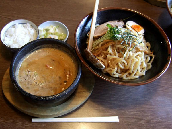 海老つけめん 830円 ＋ 半ライス 100円