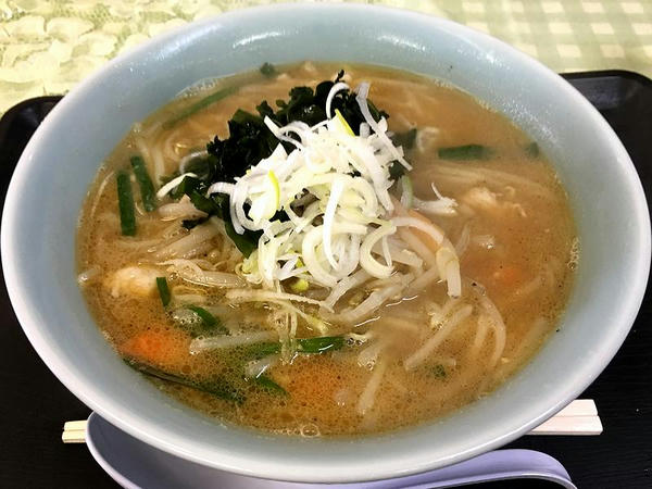 Aセット（味噌ラーメン）800円の味噌ラーメン