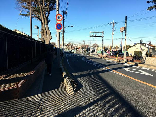 北方十字路のちょっと手前あたり