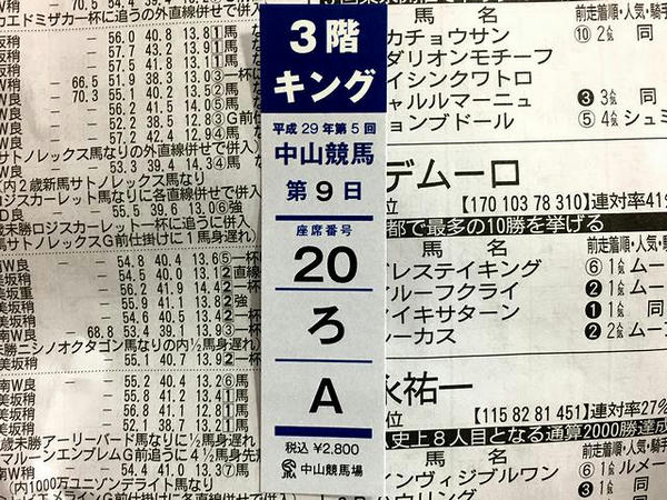 ゲットした指定席券