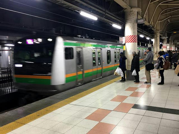 JR上野駅から乗車した宇都宮行き通勤快速