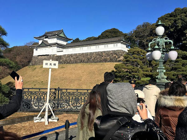 江戸城伏見櫓と正門鉄橋のランプ