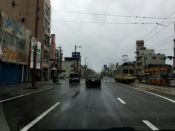 高知市内を走行