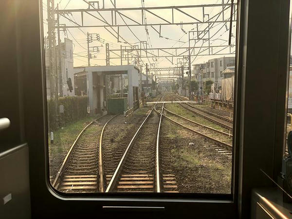 永福町駅発車直後