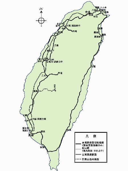 台湾鉄道路線図