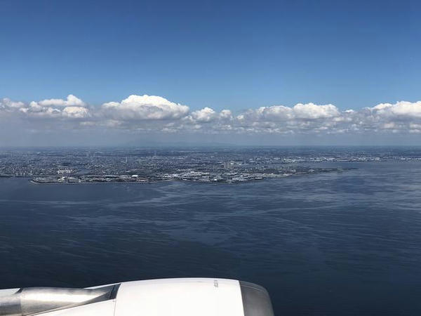 離陸直後の景色