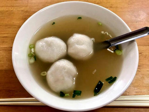 乾麺（小椀）と魚丸湯