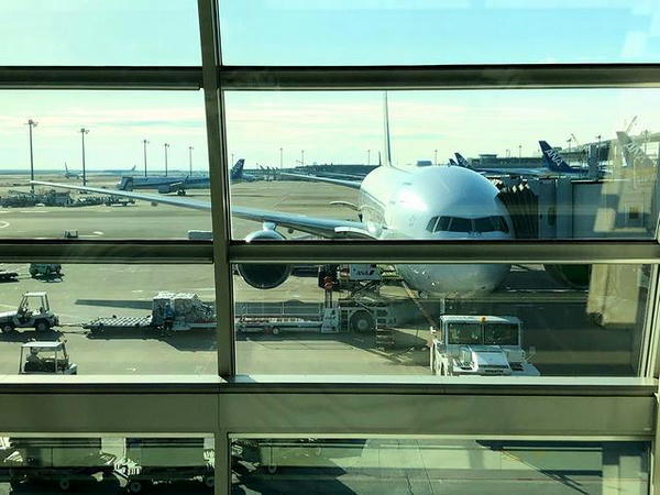 羽田空港に駐機中のANA245便