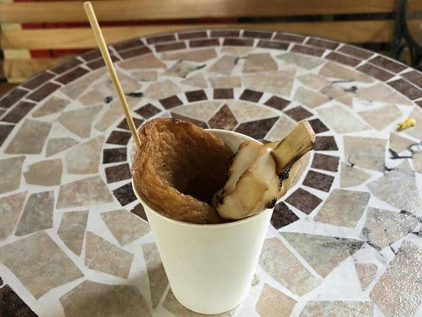 佐賀競馬場でいただいたいか焼きと丸天
