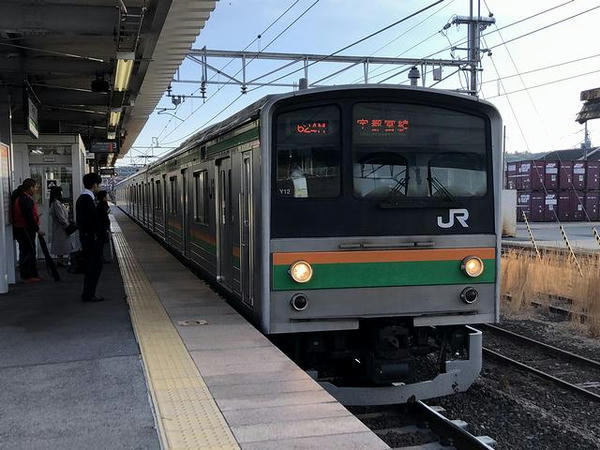 自宅最寄り駅に入るJR宇都宮線宇都宮行き普通列車