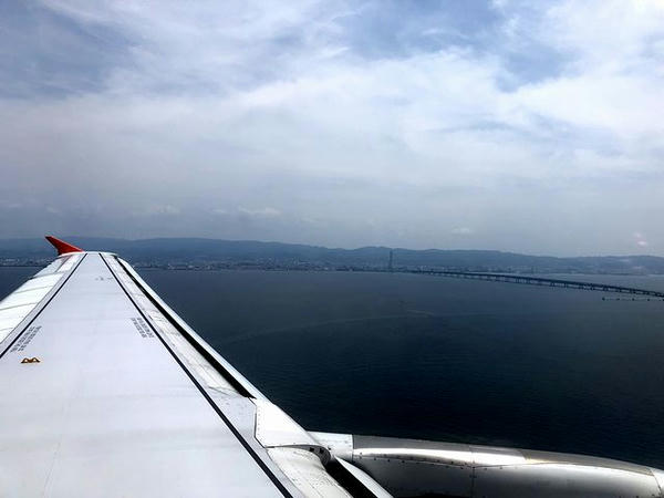 着陸間際に見た景色