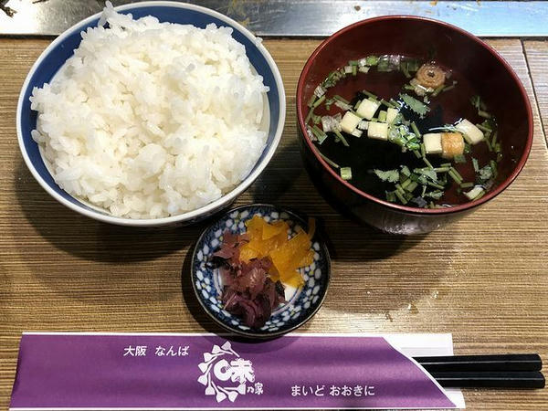 お好み焼きとともにいただいたご飯