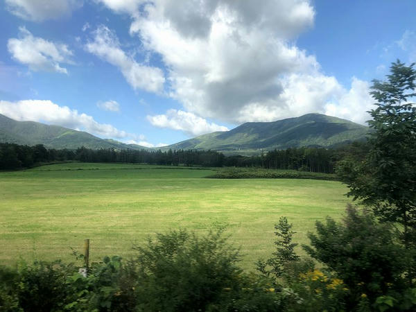 十勝清水駅ー新得駅間の車窓風景