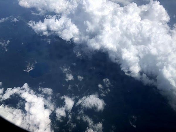 機窓から見た恐山