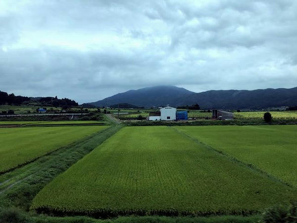 車窓から見た筑波連山
