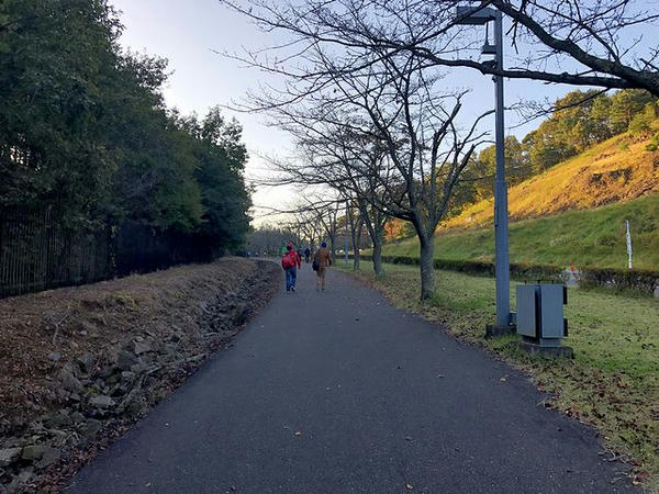 中央エントランスに向かって