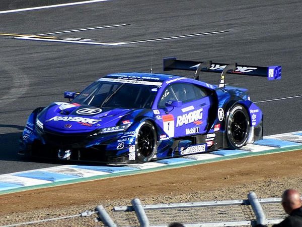タイムアタックをする#1 RAYBRIG NSX-GT（ジェンソン・バトン選手）