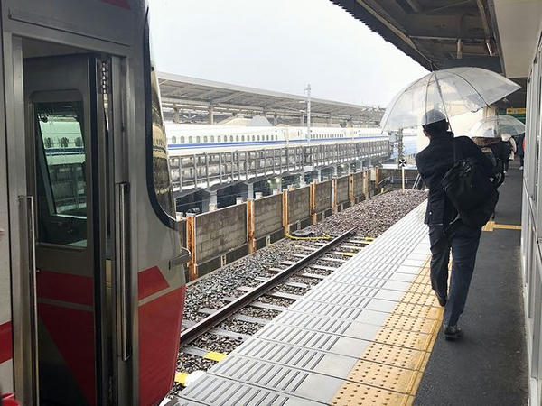 新羽島駅に到着