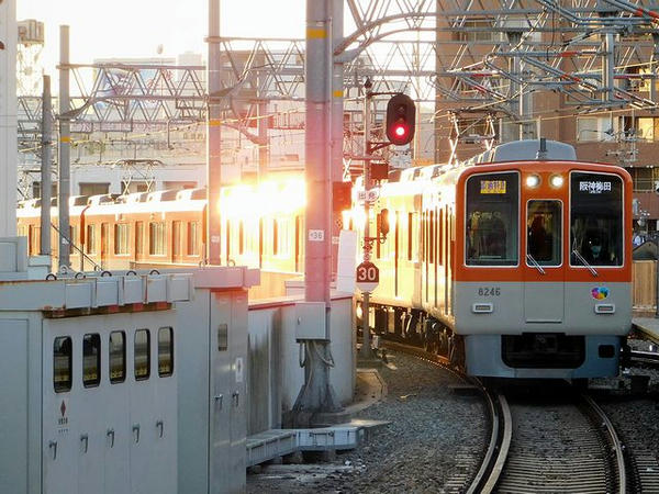 山陽姫路駅に入ってくる直通特急