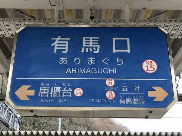 有馬口駅の駅名標