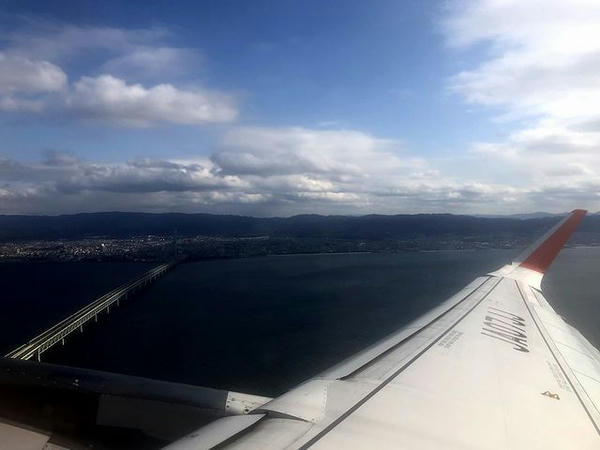 関西国際空港離陸直後
