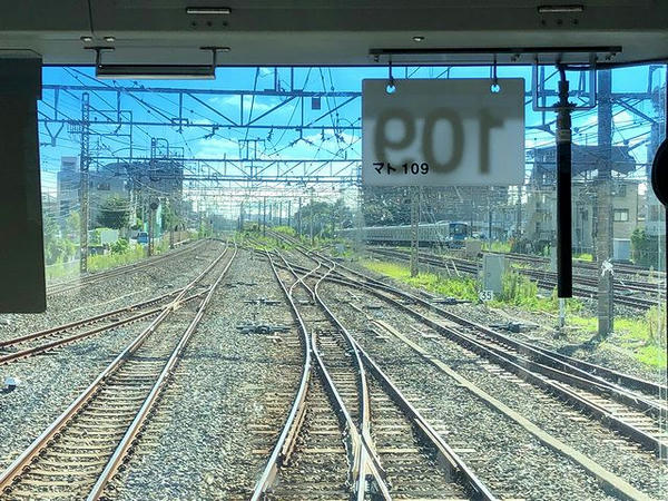 我孫子駅発車直後