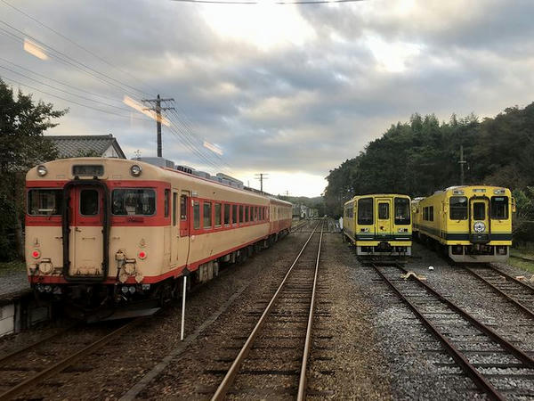 大多喜駅発車直後