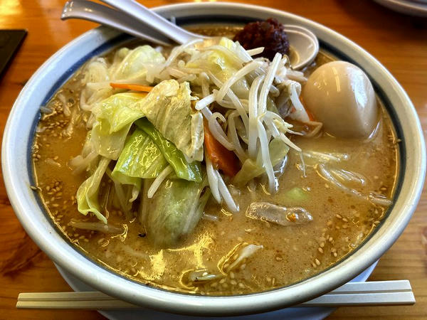辛しみそ野菜ラーメン 913円 ＋ 味付たまご 110円