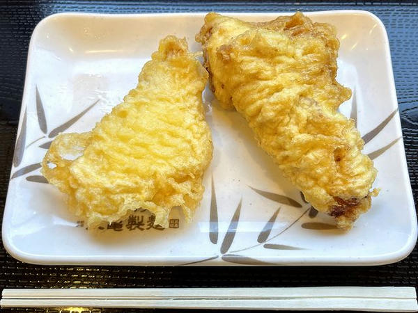 赤魚天 150円 と かしわ天 170円