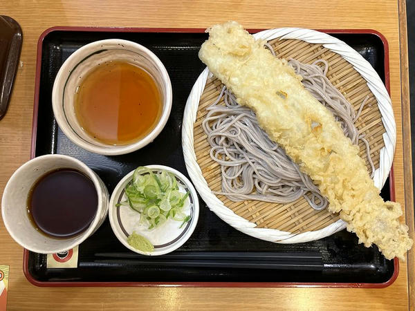 あなご一本天そば（冷） 620円