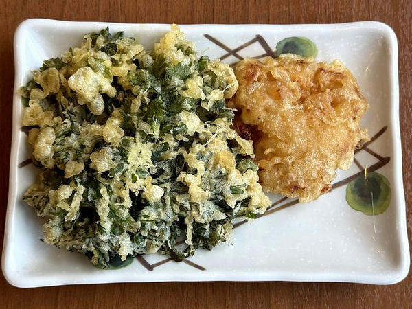 春菊天 198円 と 鶏天 209円
