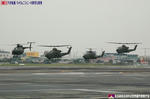 離陸する第5対戦車ヘリ隊の各機
