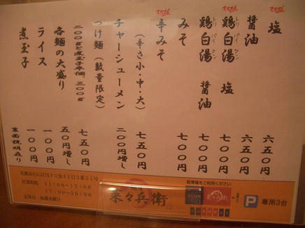 菜々兵衛（メニュー）