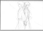 焦熱表紙キャラ下描き