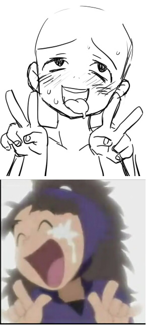 アへ顔ダブルピース